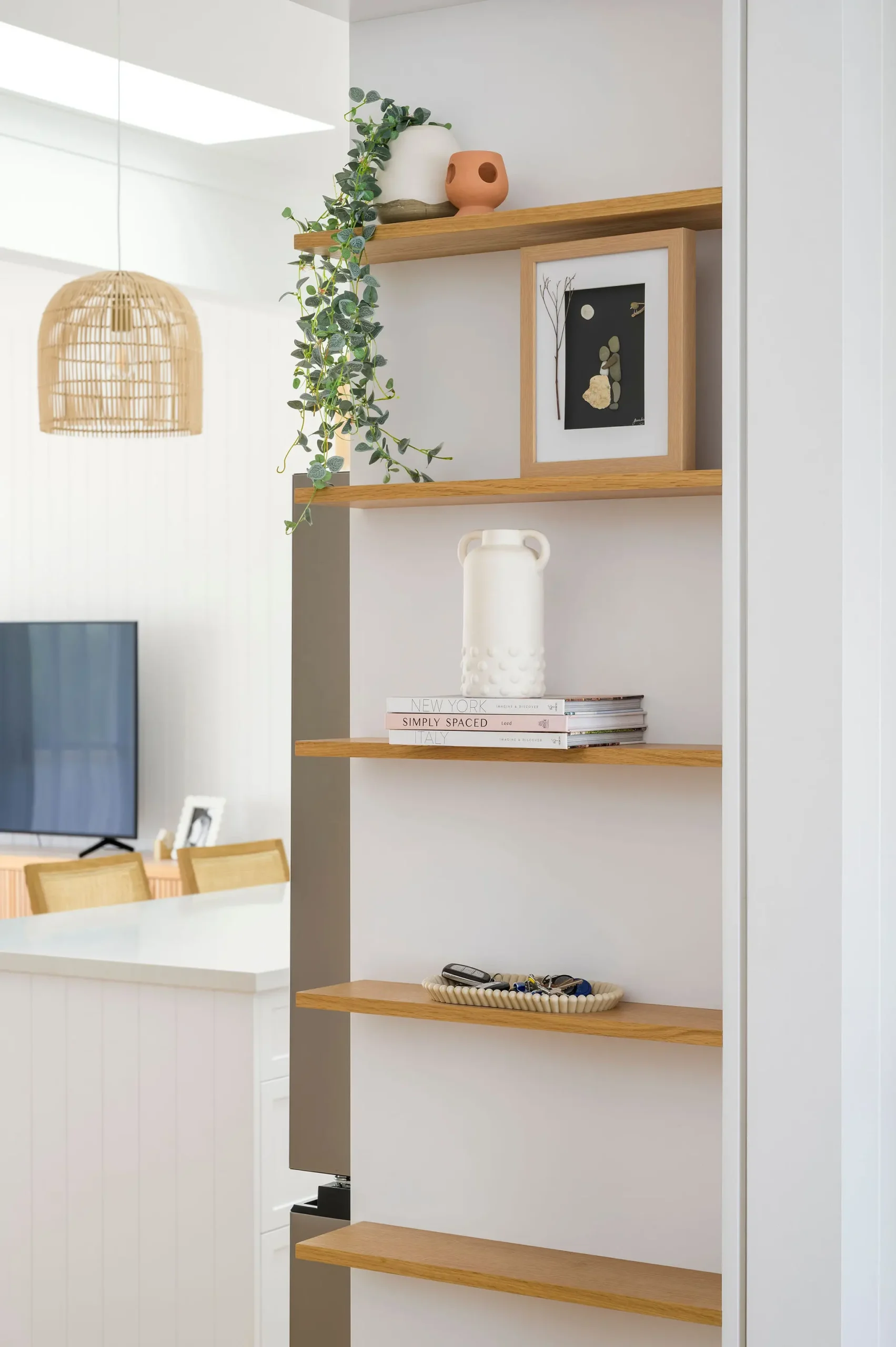 timber floating shelves